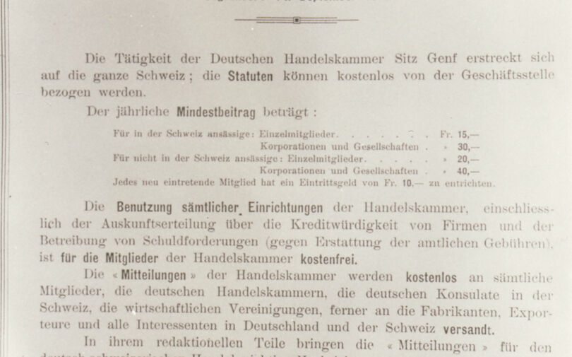 Bekanntmachung zur Gründung 1912