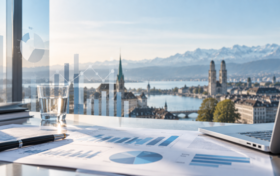 Geschäftsanalyse mit Zürichseeblick
