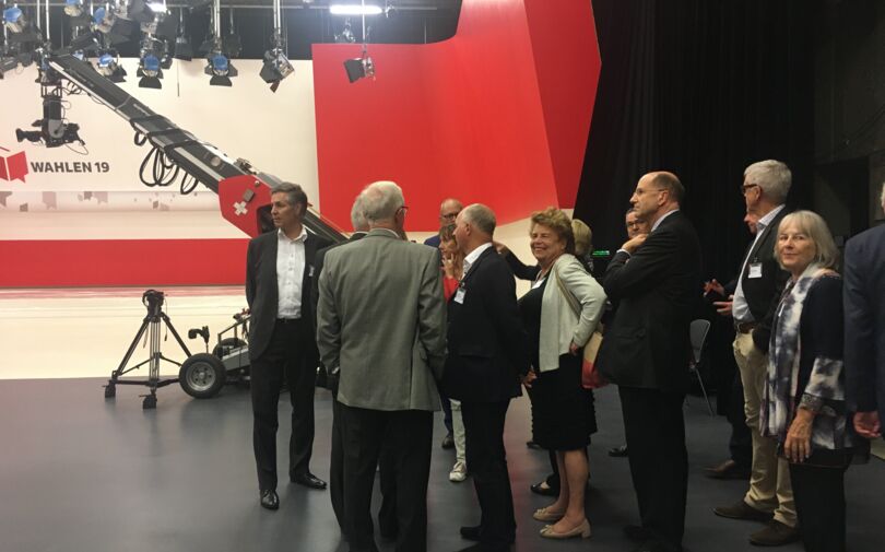 Das Studio 1 wird für die Wahlsendungen vom 20. Oktober 2019 vorbereitet