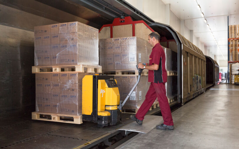 Einblick in die Bahnverladung (CargoLogistics) von Galliker Einblick in die Bahnverladung (CargoLogistics) von Galliker