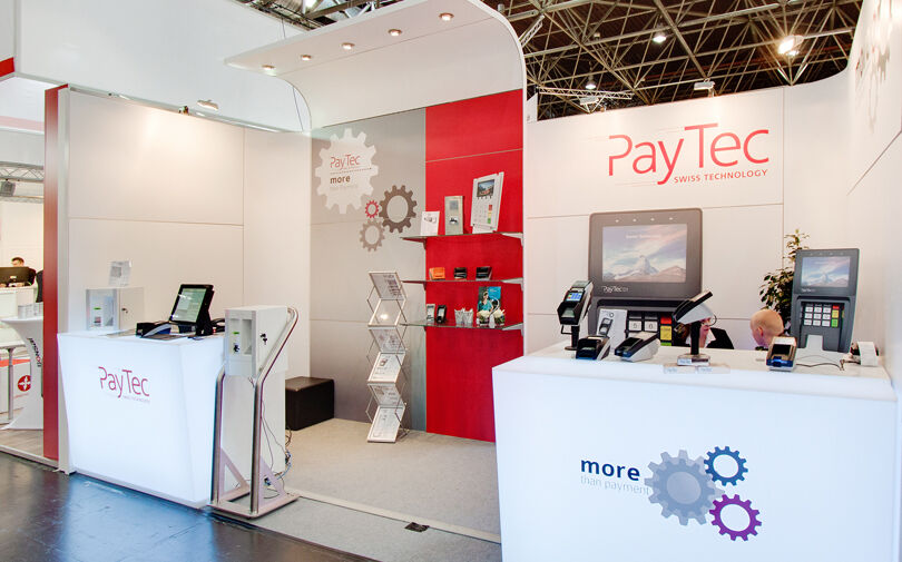 Die Produktepalette von PayTec am EuroCIS-Messestand 2015