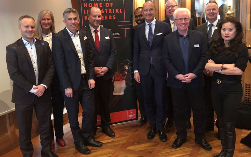 Pressekonferenz Hannovermesse 2019 in Zürich Gruppenbild Pressekonferenz Hannovermesse 2019 in Zürich Gruppenbild