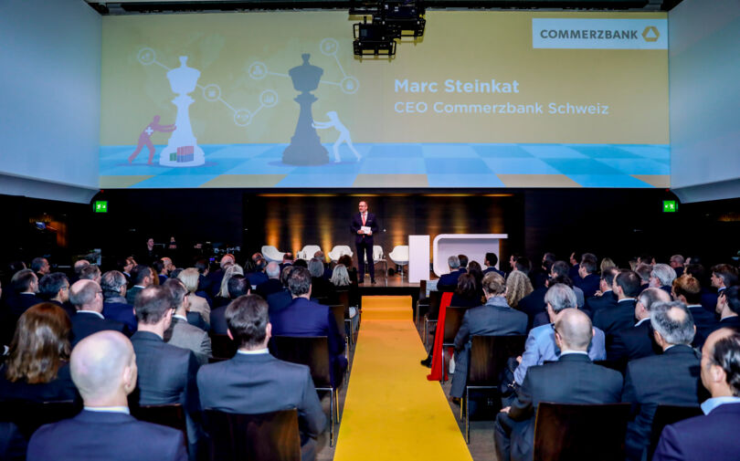 Marc Steinkat eröffnet den Commerzbank Unternehmerperspektiven Event am 20. Januar 202 in Zürich
