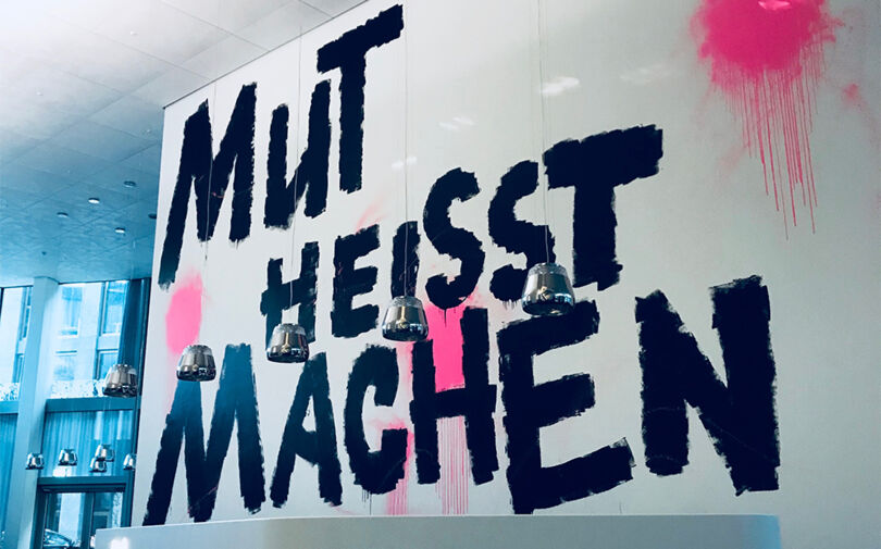 Allianz Kampagne Mut Wallpainting