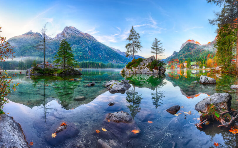 Hintersee bei Berchtesgaden im Herbst